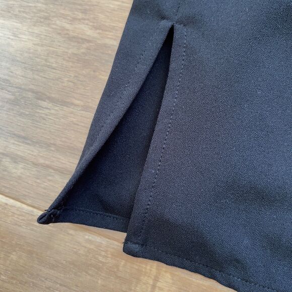 Susan Graver Shirt Size 16 Black Stretch Woven Button Front Long Sleeve Pockets - Picture 12 of 12